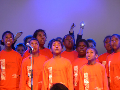 participants of the Gondwana National Indigenous Children's choir in performance