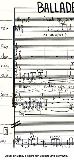 details of sitsky's score ballade and refrains